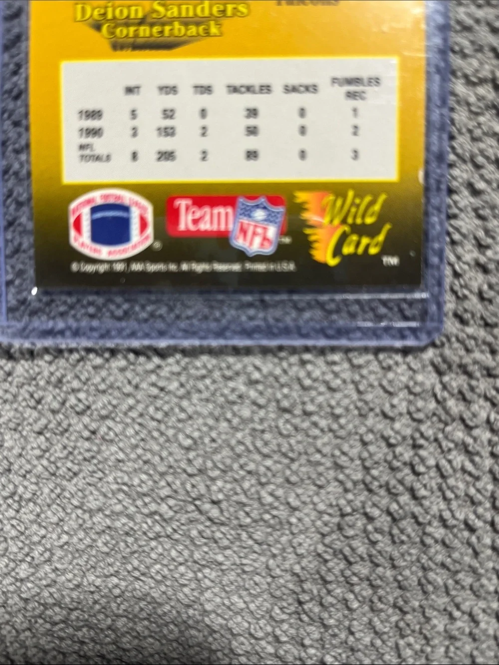 1991 Premier NFL Edition Wild Card Deion Sanders